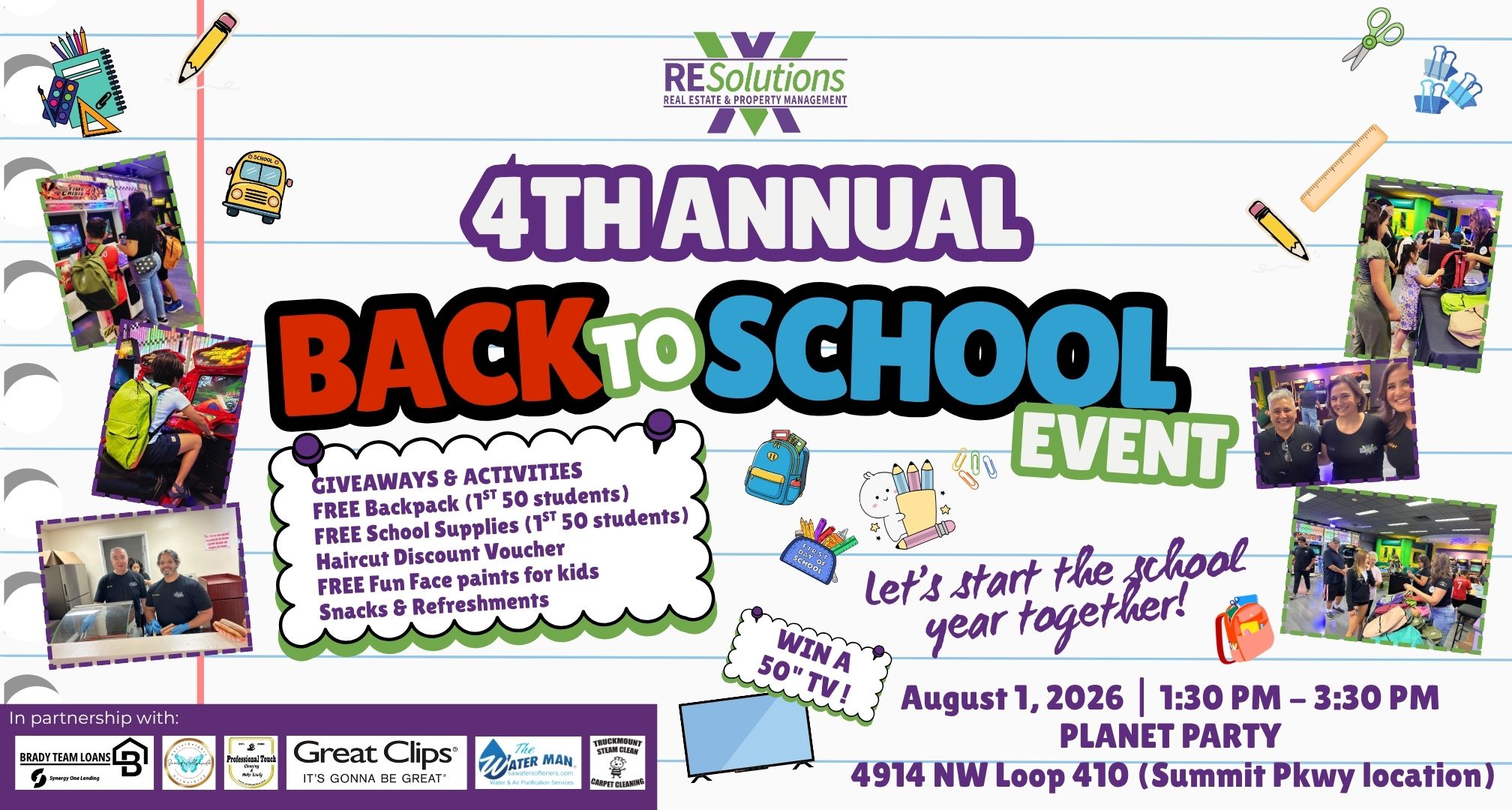 4th Annual Back To School Event by RE Solutions XV